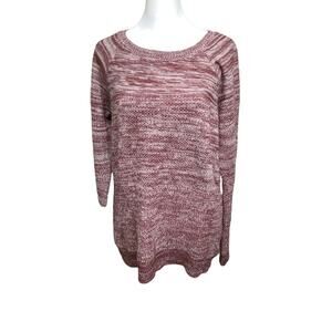 Volcom Mauve/White Knit Sweater - Sz M - Cozy, Casual, Streetwear